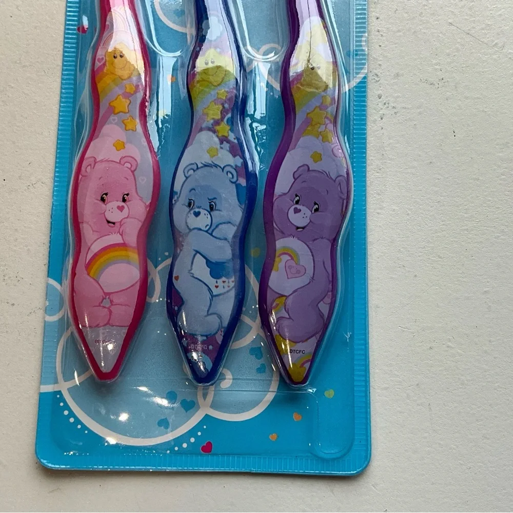 2014 Firefly NOS Care Bear Pack of 3 Toothbrushes Soft Bristles